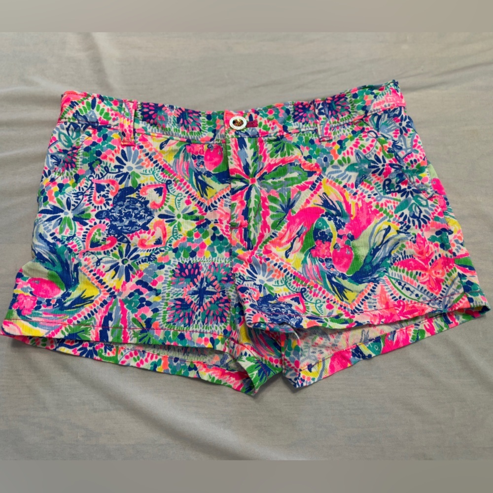 lilly Pulitzer girls shorts SZ 12 Floral Spring Summer Beachy Vacation Cute